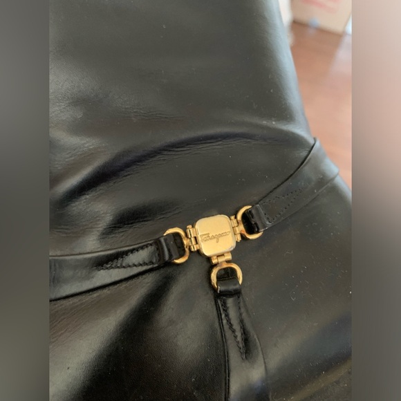 Vintage Salvatore Ferragamo Alisa Leather Boots 6.5 - Picture 4 of 9